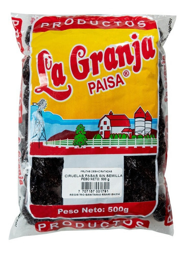 Imagen 1 de 1 de Ciruelas Pasas Sin Semilla 500g