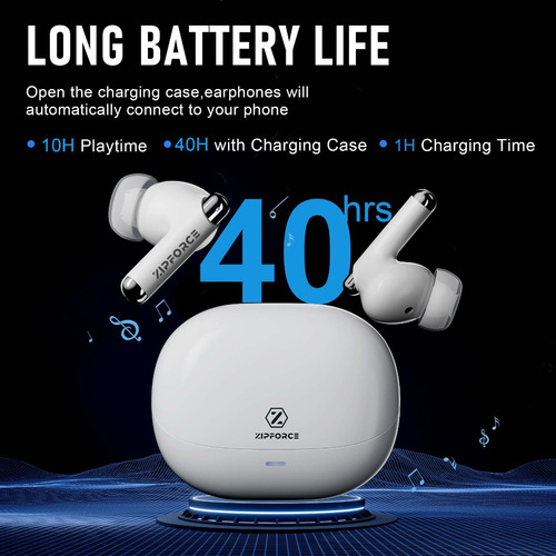 Fones De Ouvido Tws Sem Fio Bluetooth 5.3 Anc + Enc 4 Mics