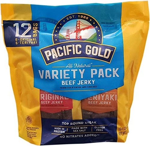 Beef Jerky Original Pacific Gold & Teriyaki, 12 Conde