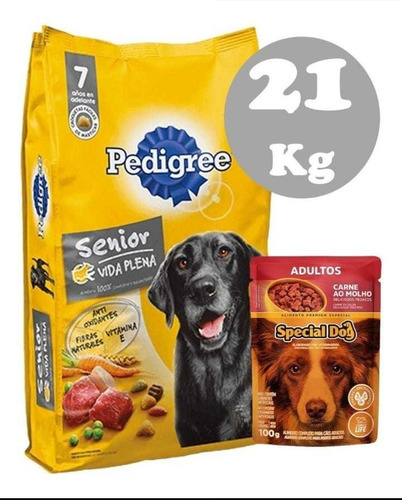 Pedigree Senior 21kg +2 Pouch Pedigree De Regalo