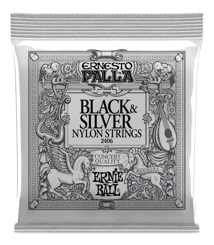 Cuerdas Ernie Ball Ernesto Palla Black & Silver 2406