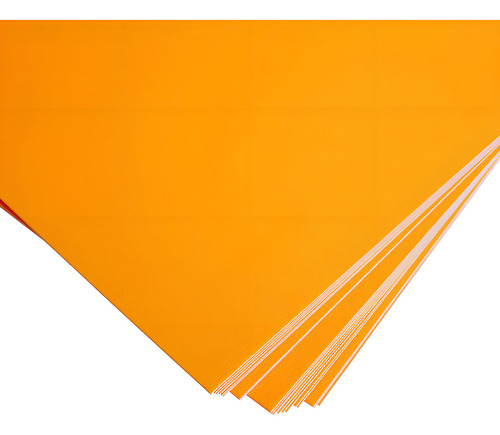 Papel Neon A4 180g Para Artesanato Com 20 Folhas Masterprint Cor Laranja Neon