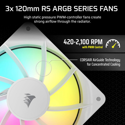 Water Cooling Corsair Nautilus Cpu Cooler 360mm Rs Argb White