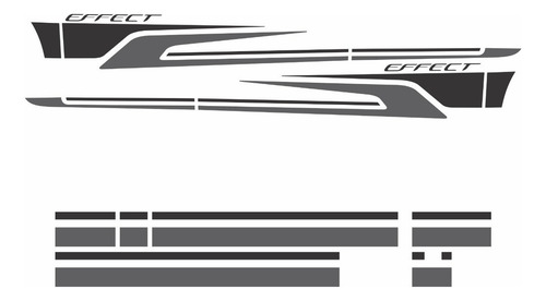Adesivo Chevrolet Sonic Effect Faixas Kit Completo Sonc01