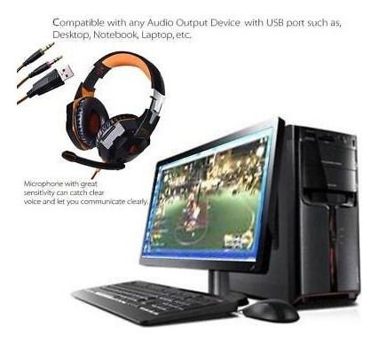 G2000 3,5 Mm Gaming Headset Mic Led Auriculares Estéreo Soni