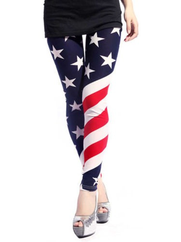 Medias Pantalón Estilo Bandera Americana Para Mujer