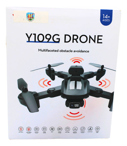 Drone Mini Y109g 2 Cámaras Hd Conectividad Wifi 2.4ghz 120m Color Negro