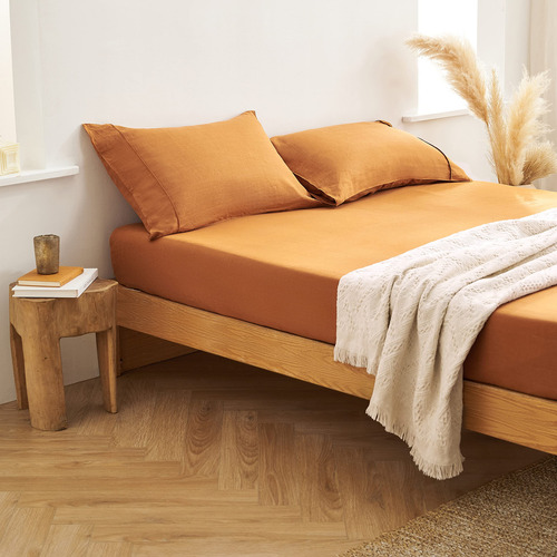 Sábana Ajustable De Lino Berklan Ropa De Cama 100% Lino