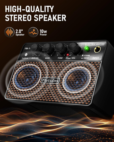 Amplificador De Guitarra Flatsons Fba-10 10w Mini Electric C