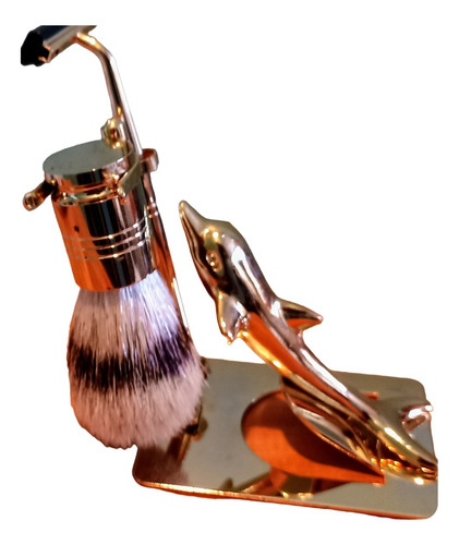 Kit Afeitado Vintage The Shaving Con Rastrillo + Brocha+ Bas