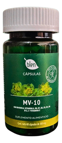 Rhodiola Vitaminas Biotina Ácido Fólico 60 Cápsulas Energía Rendimiento Cognitivo