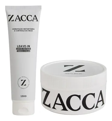 Kit Leave In E Cera Modeladora Efeito Brilho Zacca Fixacao