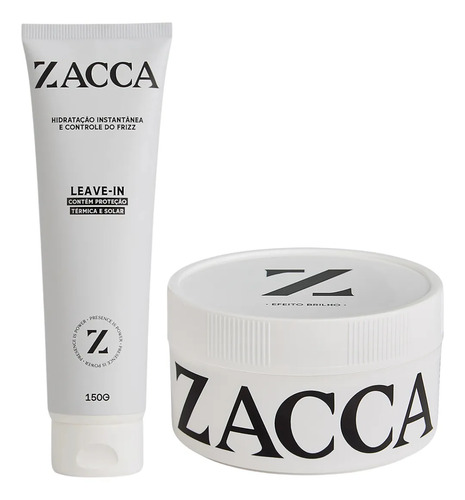 Kit Leave In E Cera Modeladora Efeito Brilho Zacca Fixacao