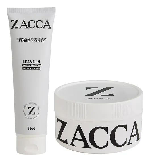 Kit Leave In E Cera Modeladora Efeito Brilho Zacca Fixacao