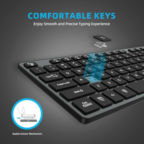 Teclado Usb Con Cable, Cómodo Y Silencioso, Color Chocolate