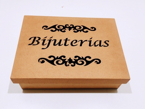 Imagem 2 de 8 de Caixa Bijuterias Tampa De Sapato Em Mdf - 20x15x5,5