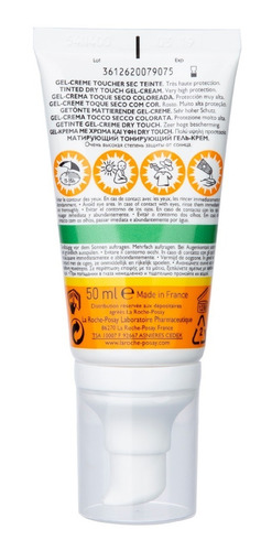 La Roche Posay Anthelios Gel Crema Toque Seco Color X 50 Ml