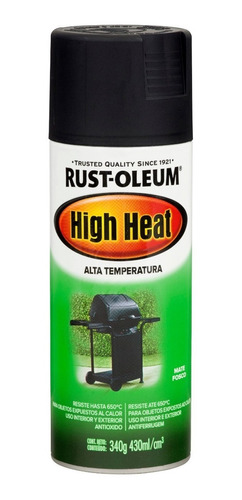 Aerosol Alta Temperatura High Heat Negro M Rust Oleum Sibaco