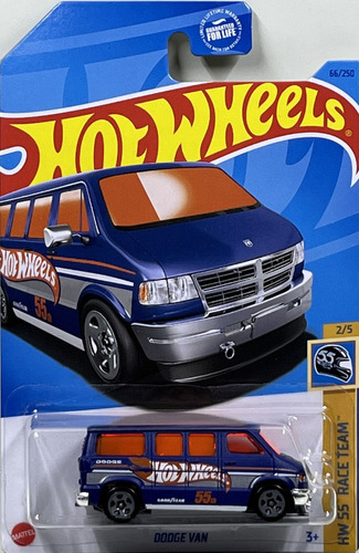 Hot Wheels Dode Van Hw 55 Race Team Azul -  1/64 