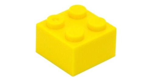 Imagen 1 de 3 de 60 Bloques Construccion Compatibles 2x2 Grueso Amarillo