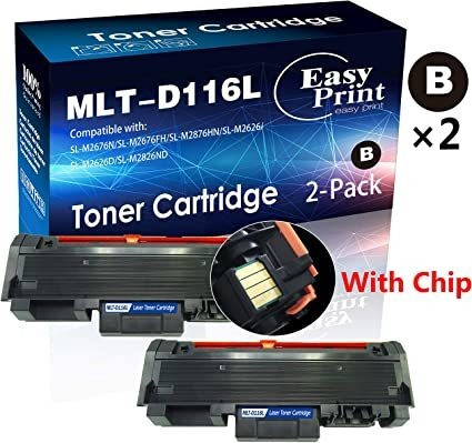 2-pack Negro Compatible Mlt-d116l 116l Cartucho De Tóner D11