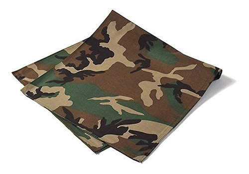 Daily Básico Camuflaje Pañuelo 100% Algodón - 22 Pulgadas - 