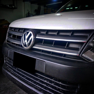 Para VW Amarok 2010-2020 cromo barras de parrilla frontal cegar parrilla acero inoxidable ancha 4x