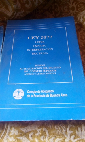 Ley 5177 Letra Espíritu Interpret Doctrina 2 Tomos Envios