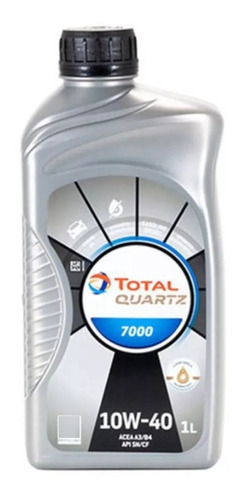 Aceite Total Quartz 7000 10w40 1 Litro Nafta Semisintetico