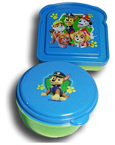 Paw Patrol Blue And Green Sandwich And Snack Container ...