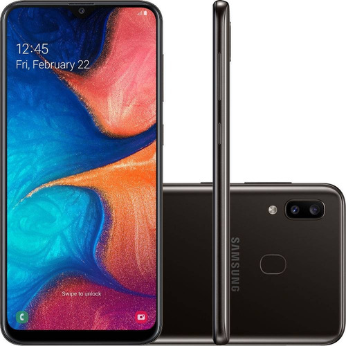 Celular Samsung A20 Galaxy Promoção+brinde Android Tela 6,4 