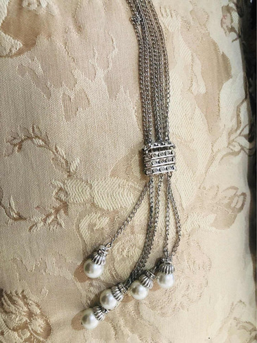 Collar Vintage De Perlas Colgantes