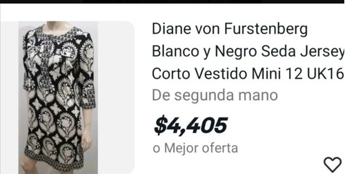 Diane Von Furstenberg, Vestido De Seda Chico | Meses sin intereses