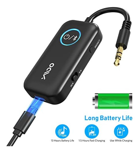 Ymoo Transmisor Receptor Bluetooth 5.3 Para Hasta 2 Auricula