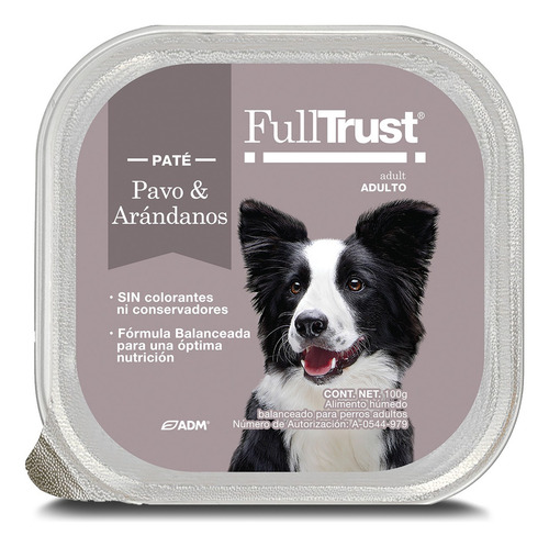 Alimento Humedo Full Trust Wet Pavo/arandanos Caja 16 Pzas