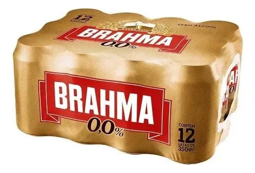 Pack Cerveja Brahma Zero Lata 350ml C/ 12 Unidades