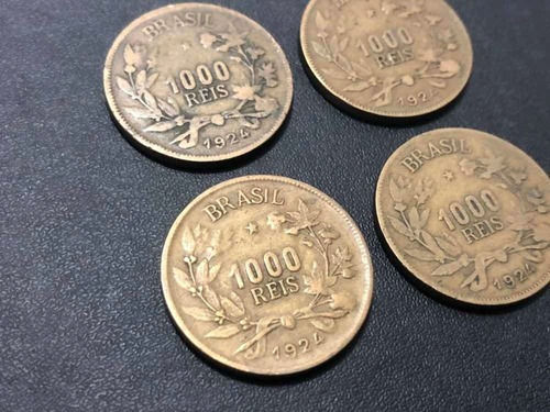 Lote Moedas Antigas 1000 Réis 1924