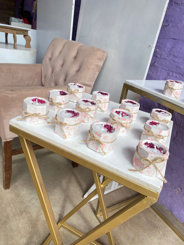 Velas Aromaticas Recuerdo Festejo Boda Xv Años Bautizo 20pz