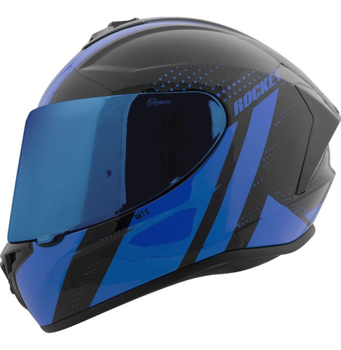 Casco Integral Joe Rocket Rkt 8 Velocity Negro Azul Iridium