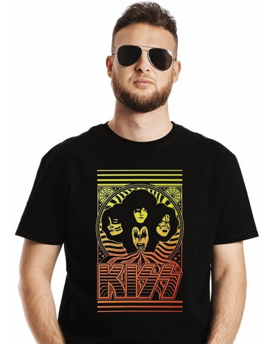 Polera Kiss Vintage Poster Art Rock Impresión Directa