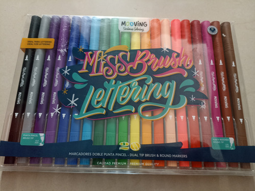 Marcadores Doble Punta Lettering Doble Punta Mooving