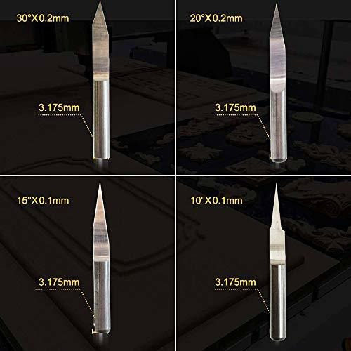 10 Repuesto Carburo Pcb Grabado Bits Cnc Router Conjunto