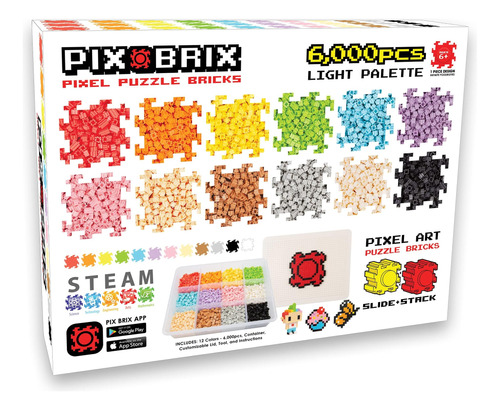 Pix Brix Pixel Art Puzzle Bricks - Contenedor De Pixel Art D