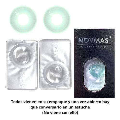 Lentes De Contacto Naturales 14mm Cosplay Pupilentes Reales Azul