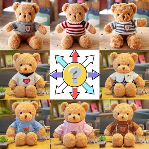 5 Assorted 8-12'' Funny Stuffed Animals In Plush Myster...