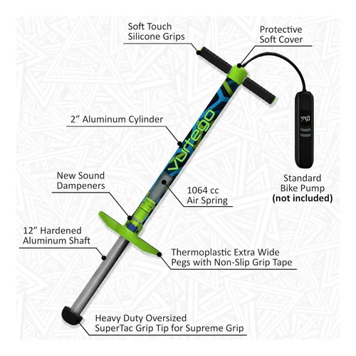 Vurtegoエアポゴスティック Vurtego Slingshot Pogo Stick Resorte Ajustable Accionado 5