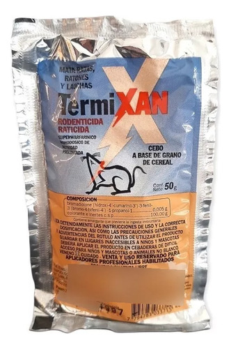 Glacoxan Termixan Raticida X 50gr Ratas Ratones Lauchas