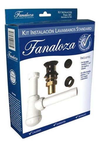 Kit De Instalacion Lavamanos Standard Fanaloza