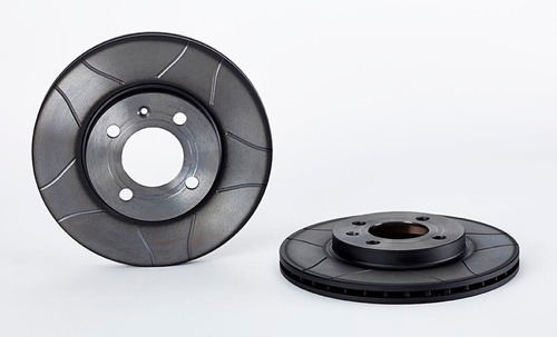 2 Discos Brembo Ranurados Hierro Gris Jetta A-3 Gls 93 A 98