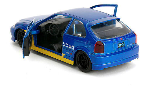 Jada 1:32 Sonic El Erizo 1997 Honda Civic Type R Hedgehog Color Azul